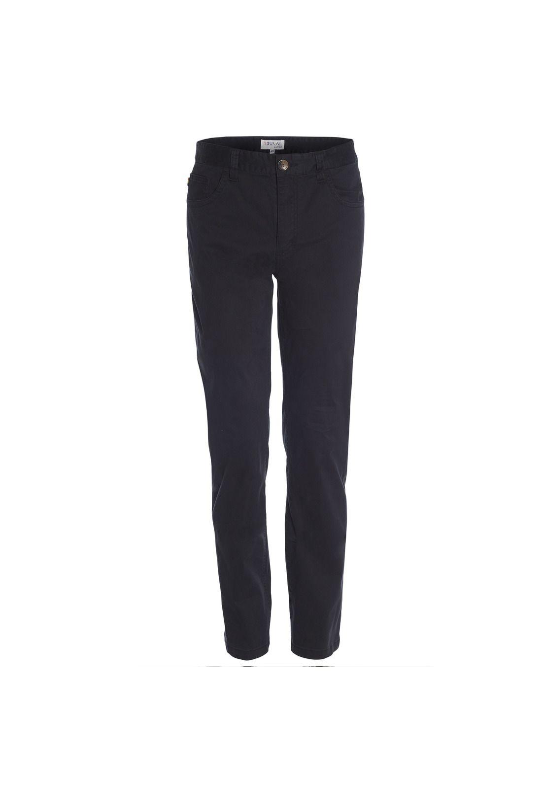 Pantalón Hombre 5 Bolsillos Regular Fit Spandex Negro-3