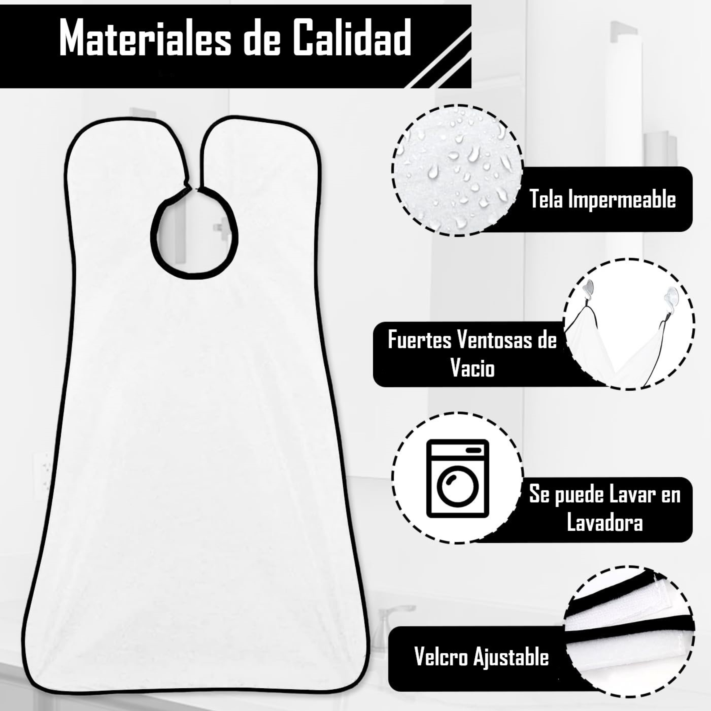 Capa Delantal Para Corte De Barba Afeitado-Afeitar -2