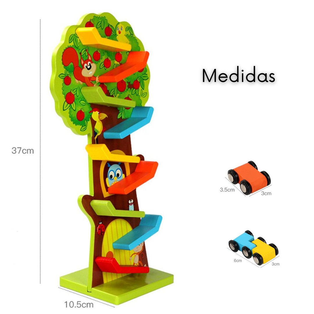 Pista Árbol de Madera con Autos-4