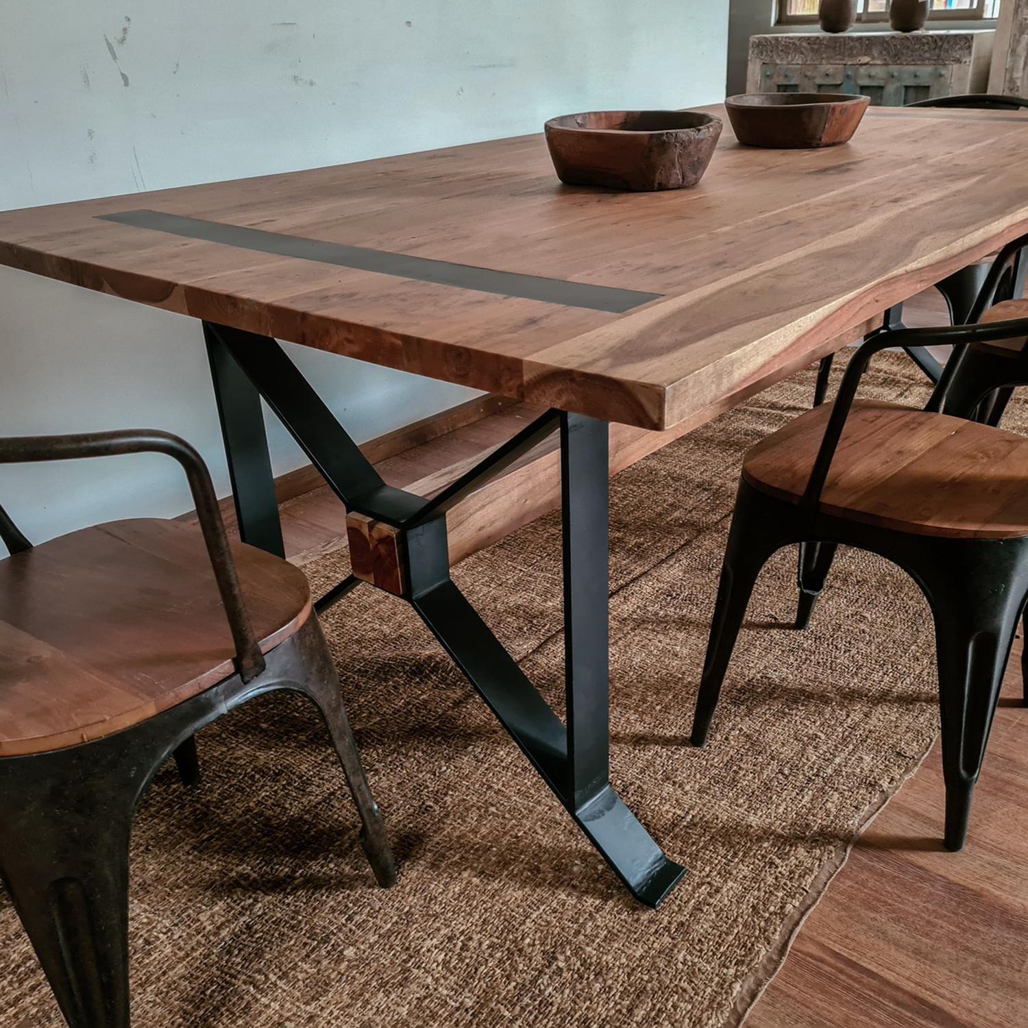 Mesa de comedor Viga 200×100 Madera Teca-1