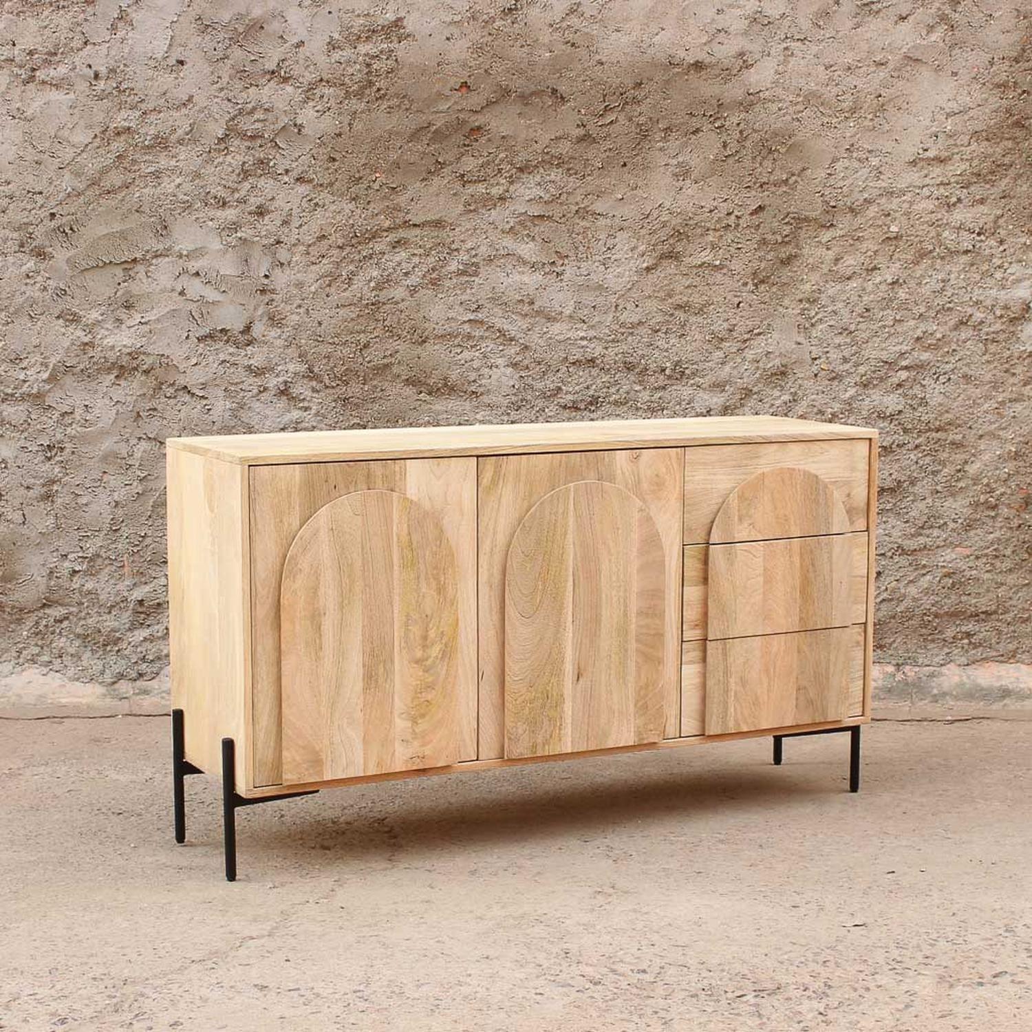 Buffet almendra 135x40x75cm-3