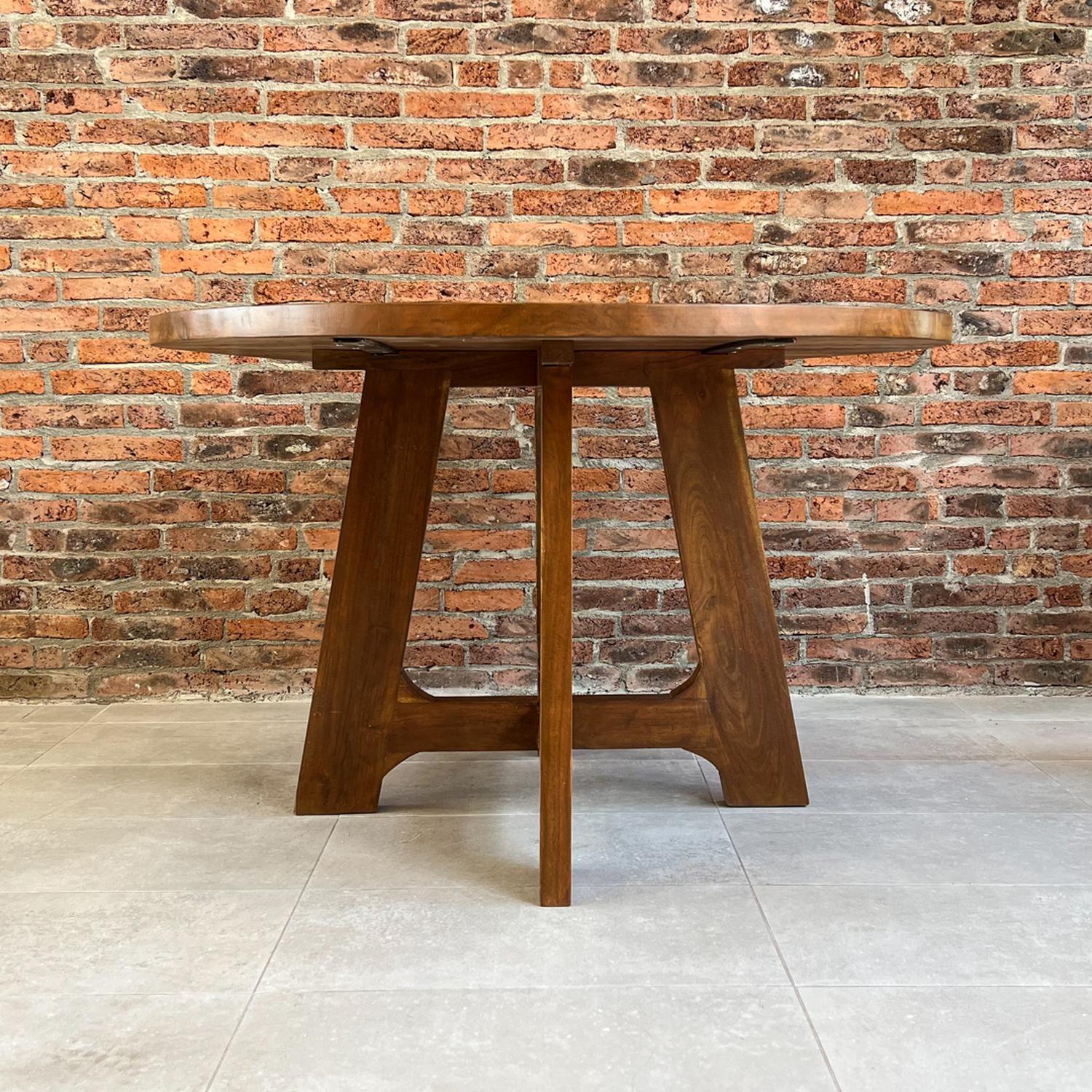 Mesa de Comedor Redonda Madera Teca Modelo Patrick-1