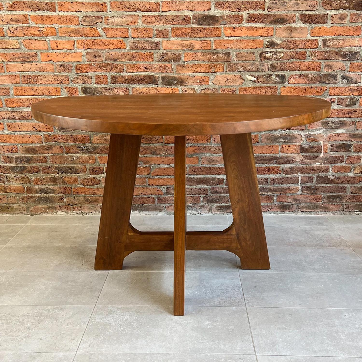 Mesa de Comedor Redonda Madera Teca Modelo Patrick-2