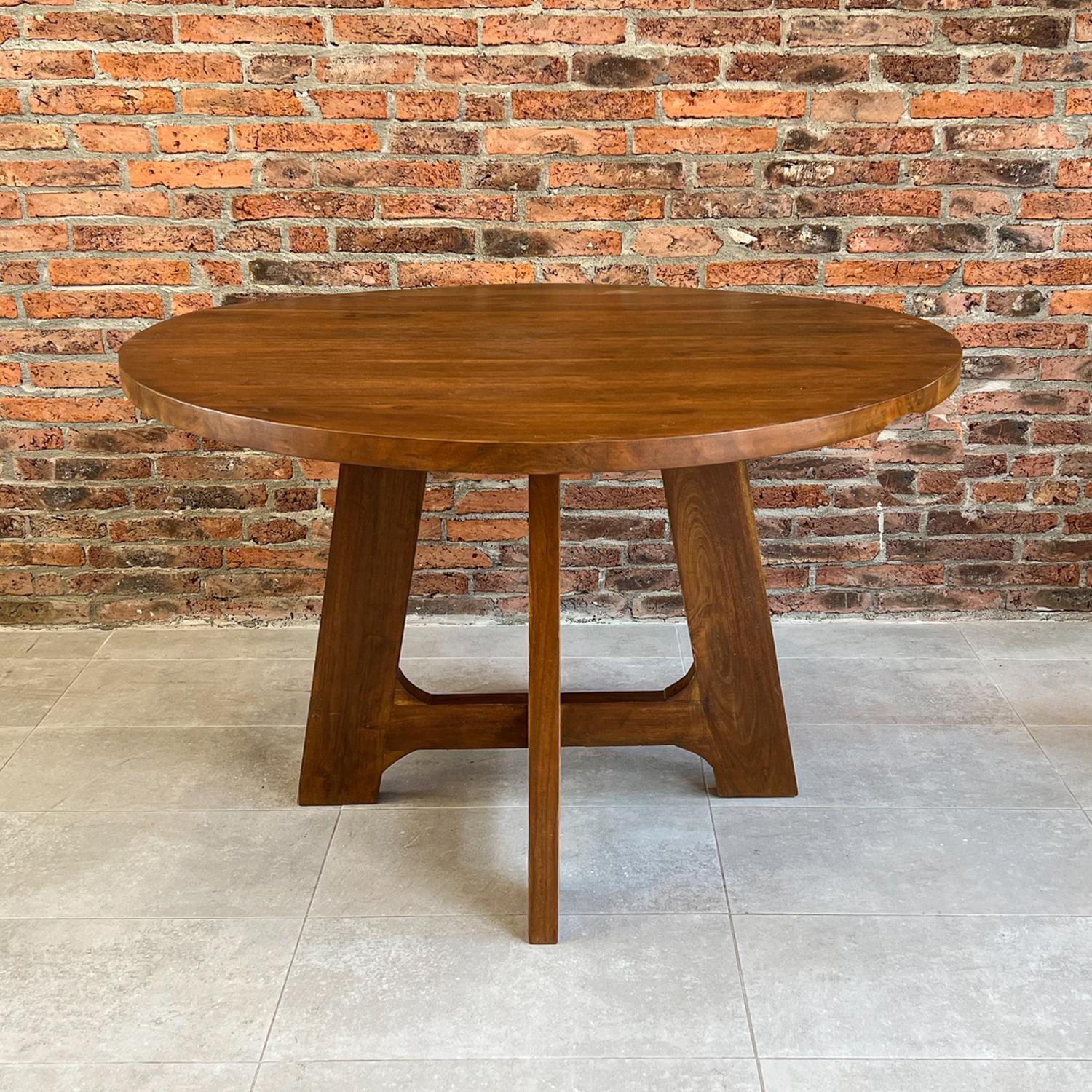 Mesa de Comedor Redonda Madera Teca Modelo Patrick-3