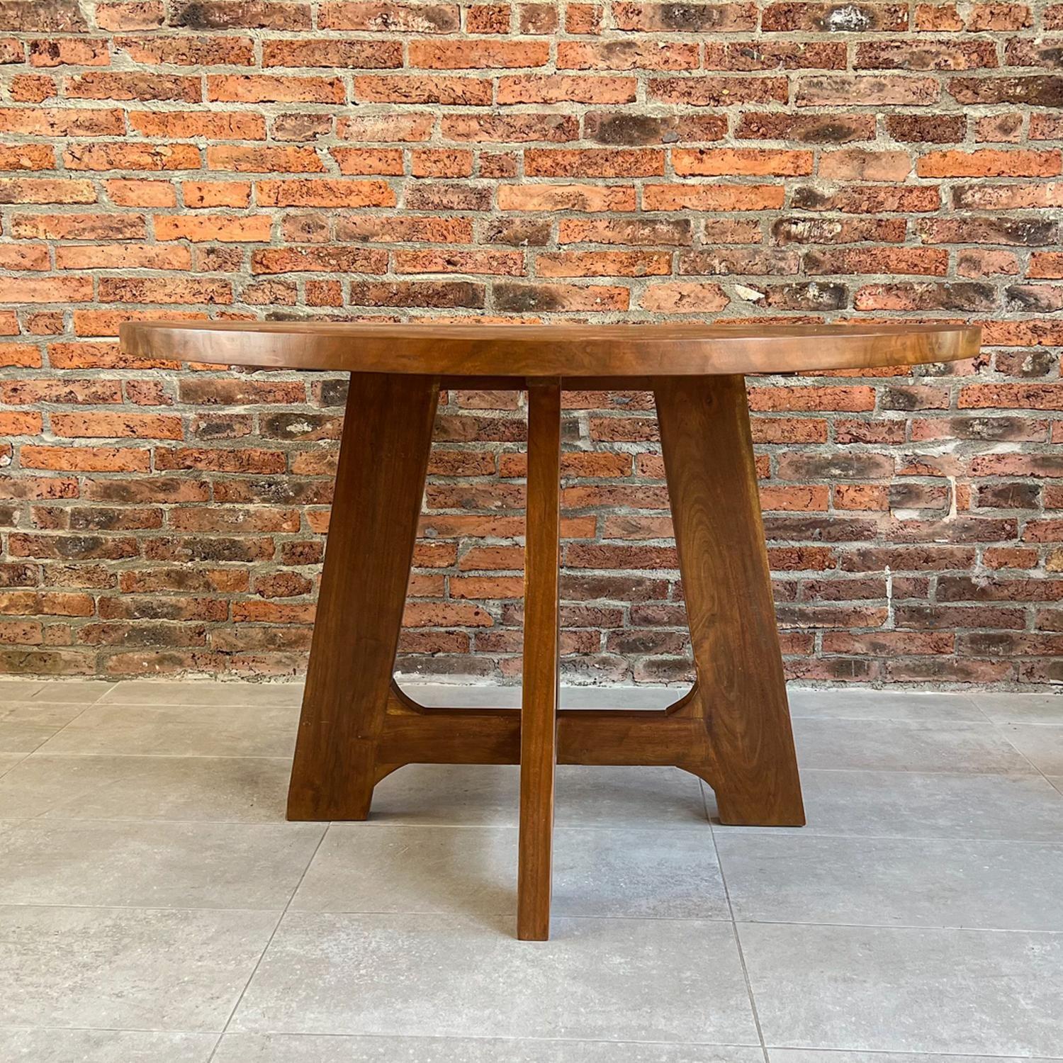 Mesa de Comedor Redonda Madera Teca Modelo Patrick-6