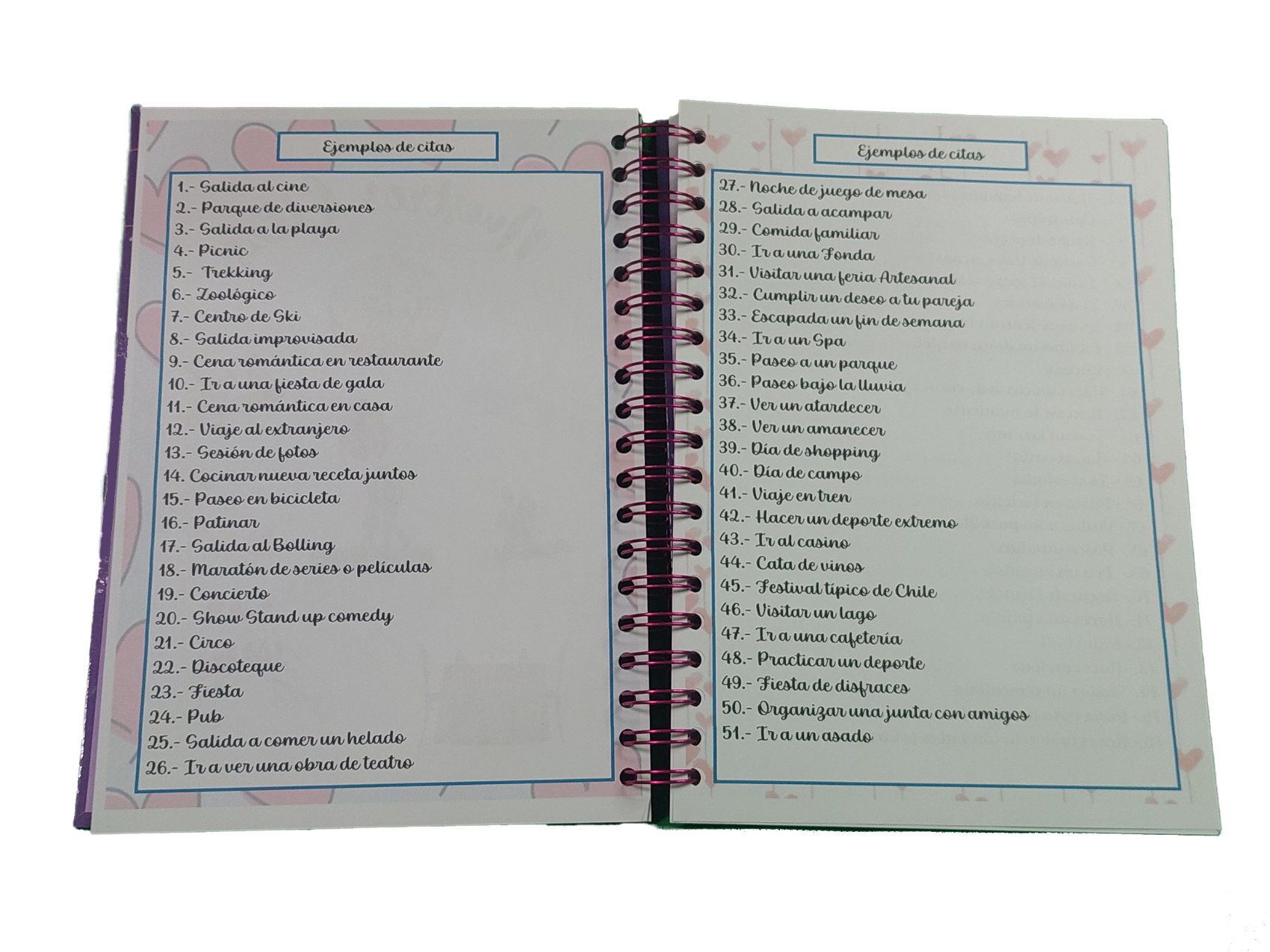 Cuaderno, Bitácora, Diario, Agenda Nuestras 100 Citas-3
