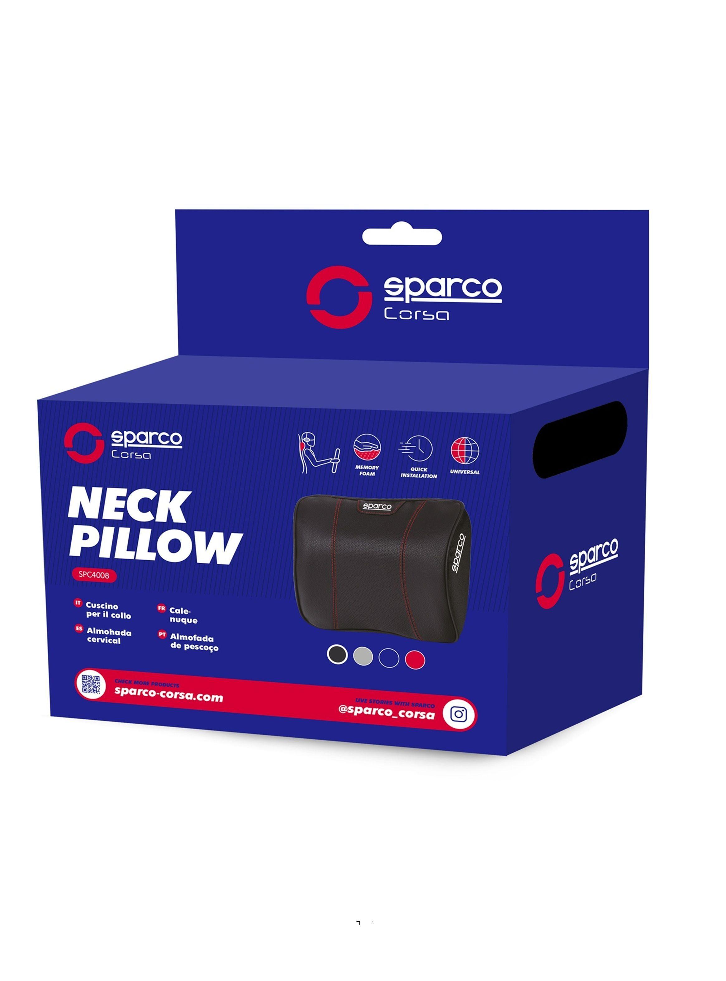 Apoya Cabeza Cervical Sparco Auto Pvc + Poliester Spc4008 Negro-2