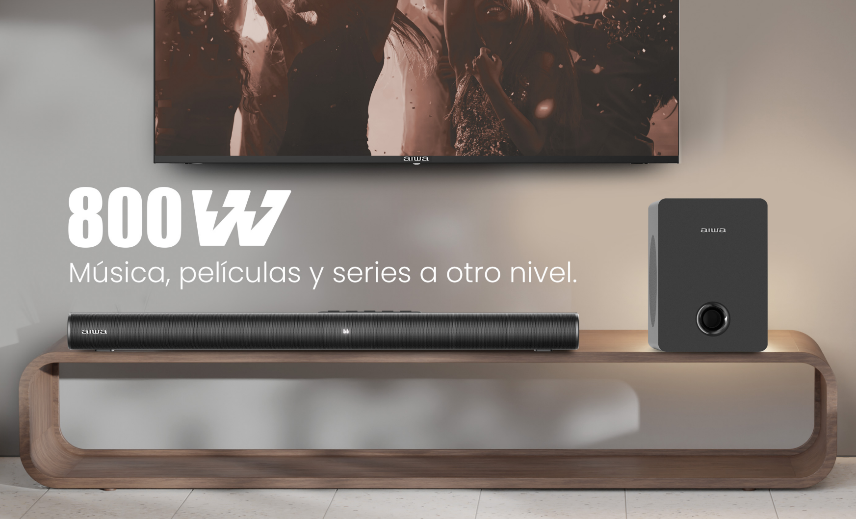 Home Theaters Soundbar Subwoofer Bluetooth Aiwa Aw-sbh16-3