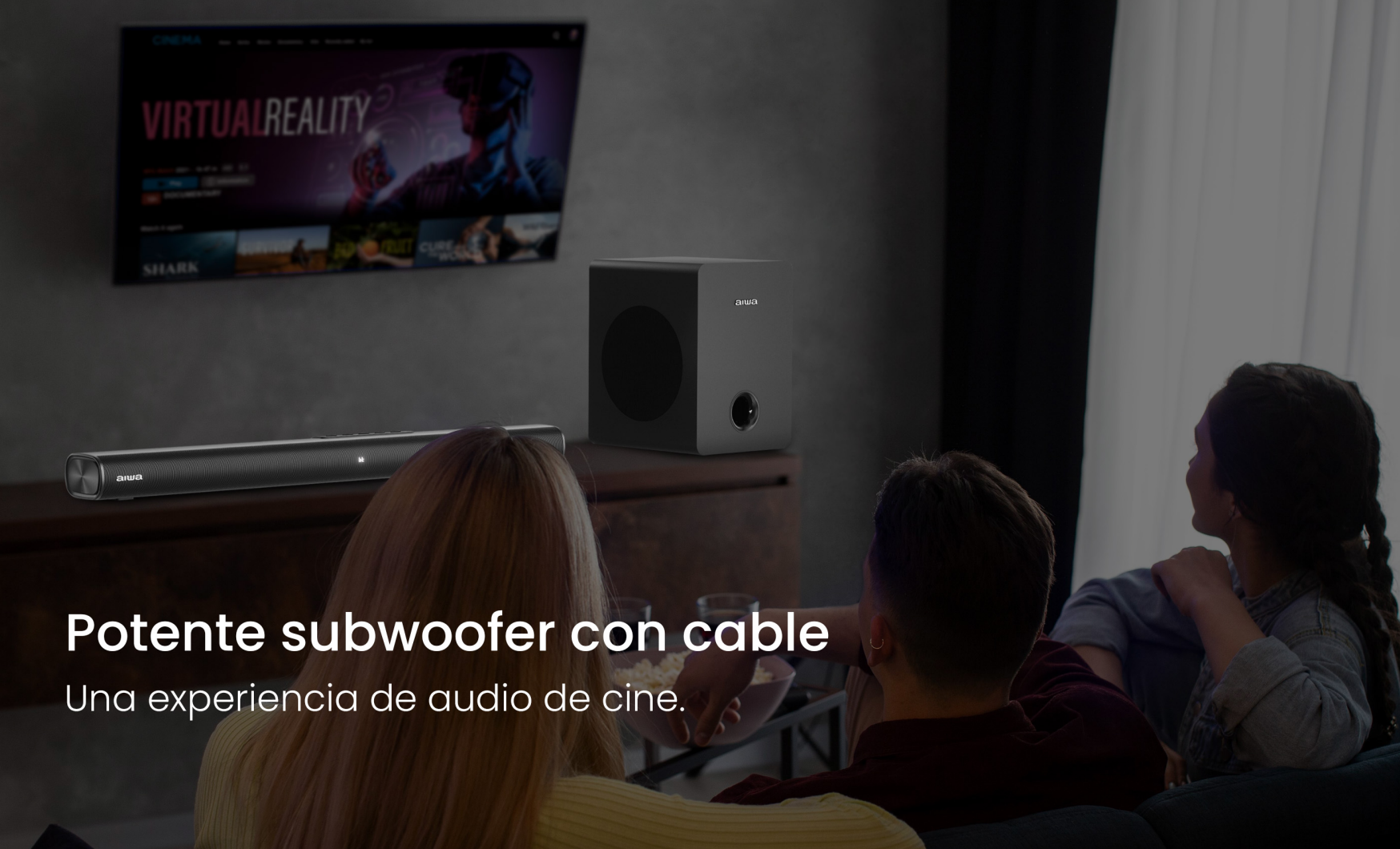 Home Theaters Soundbar Subwoofer Bluetooth Aiwa Aw-sbh16-4
