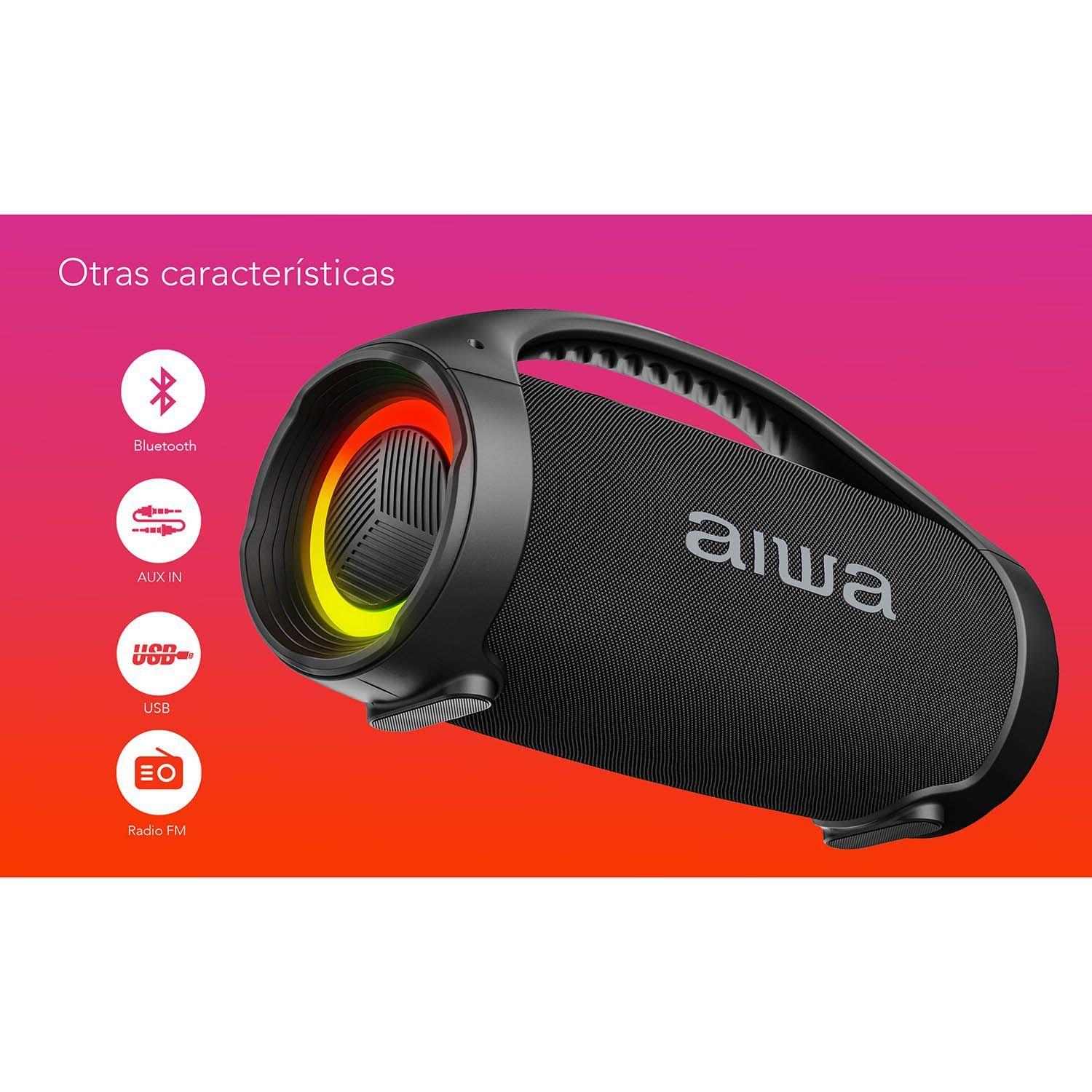 Parlante Portatil Bluetooth Aiwa 50w Funcion Tws Aw s144bt-6