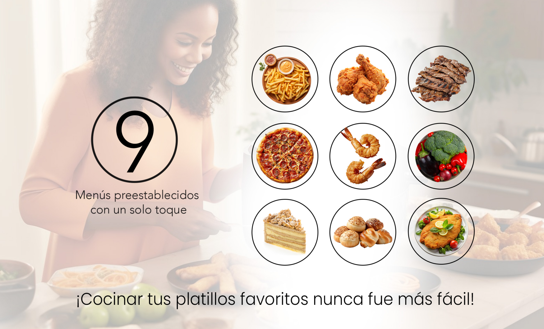 Freidora De Aire Digital Led 4.5 Litros Aiwa Aw-fk45 Negro-5