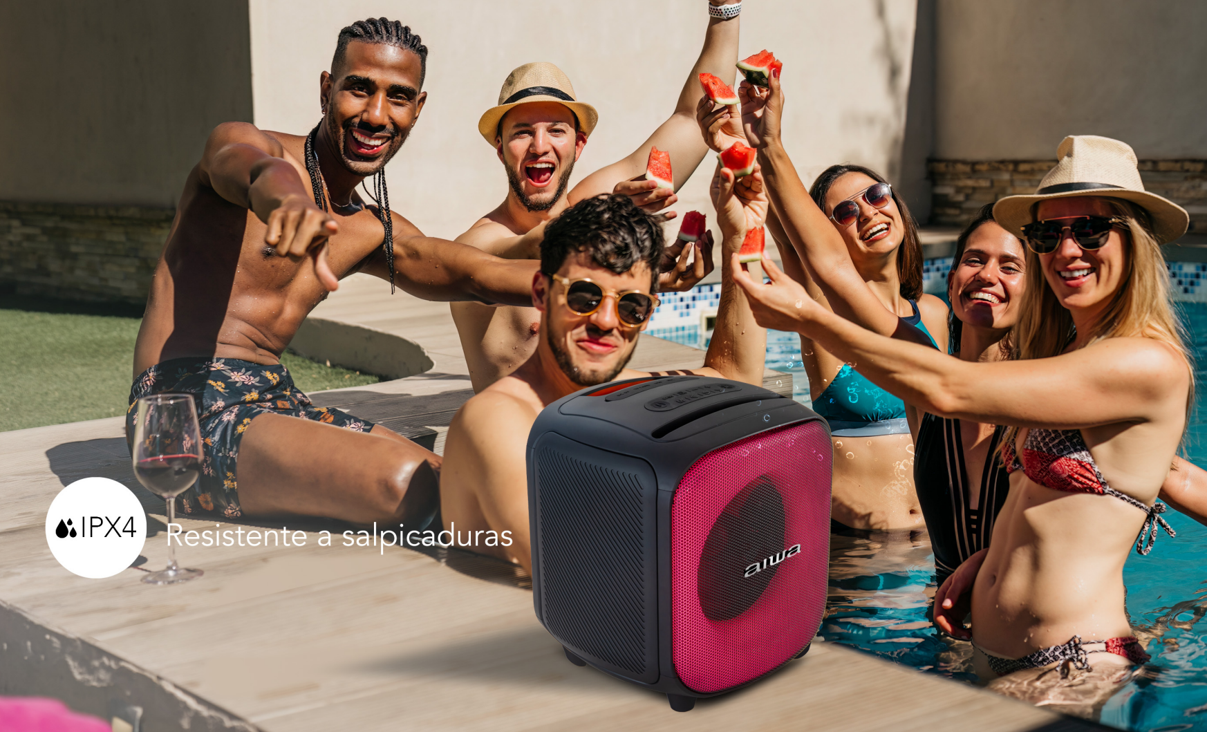 Parlante Bluetooth Aiwa Portatil 40w Con Funcion Tws Aw-b81-4