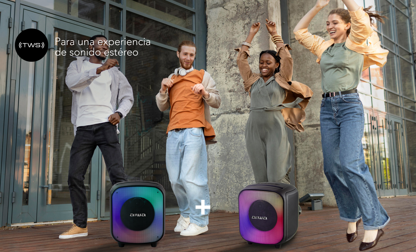 Parlante Bluetooth Aiwa Portatil 40w Con Funcion Tws Aw-b81-5