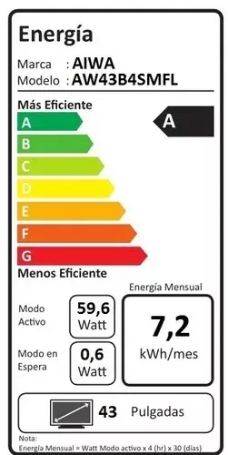 Televisor Smart Tv 43" Full HD 1080p Aiwa  AW43B4S-3