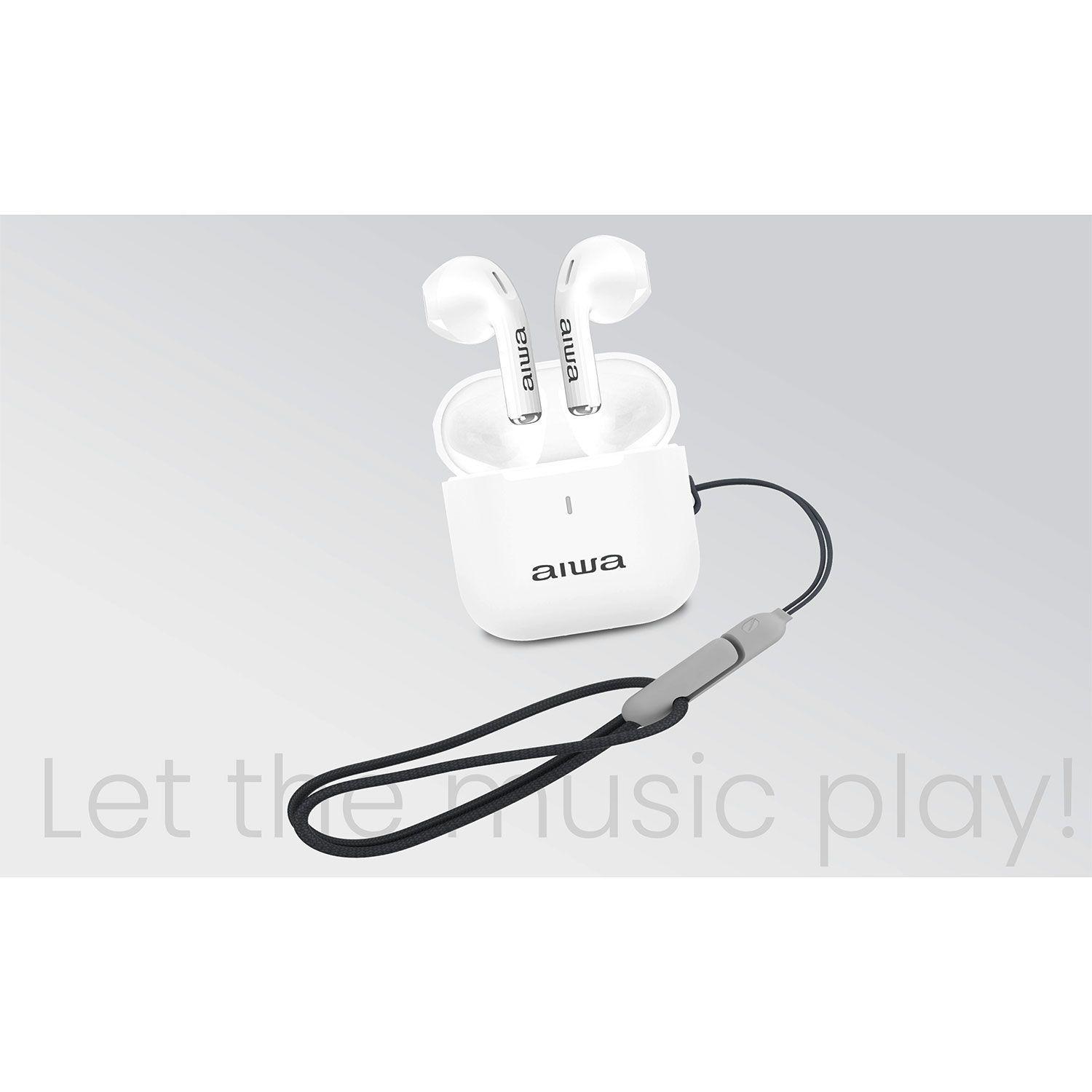 Audífono Inalámbrico Aiwa Táctil Con Función Tws Aw-twsg100w-0