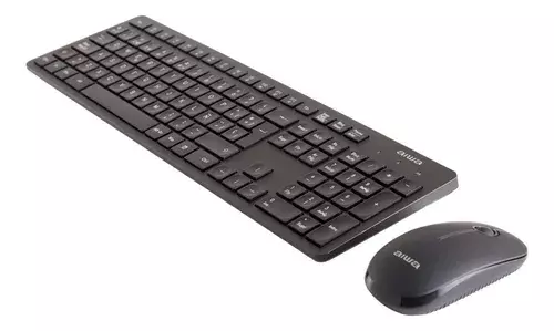 Teclado Inalámbrico Aiwa Home Office + Mouse 1600 Dpi Fc783b-1