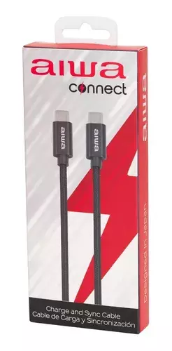 Pack X3 Cable Tipo-c A Tipo-c Aiwa Certificado 18151b-2