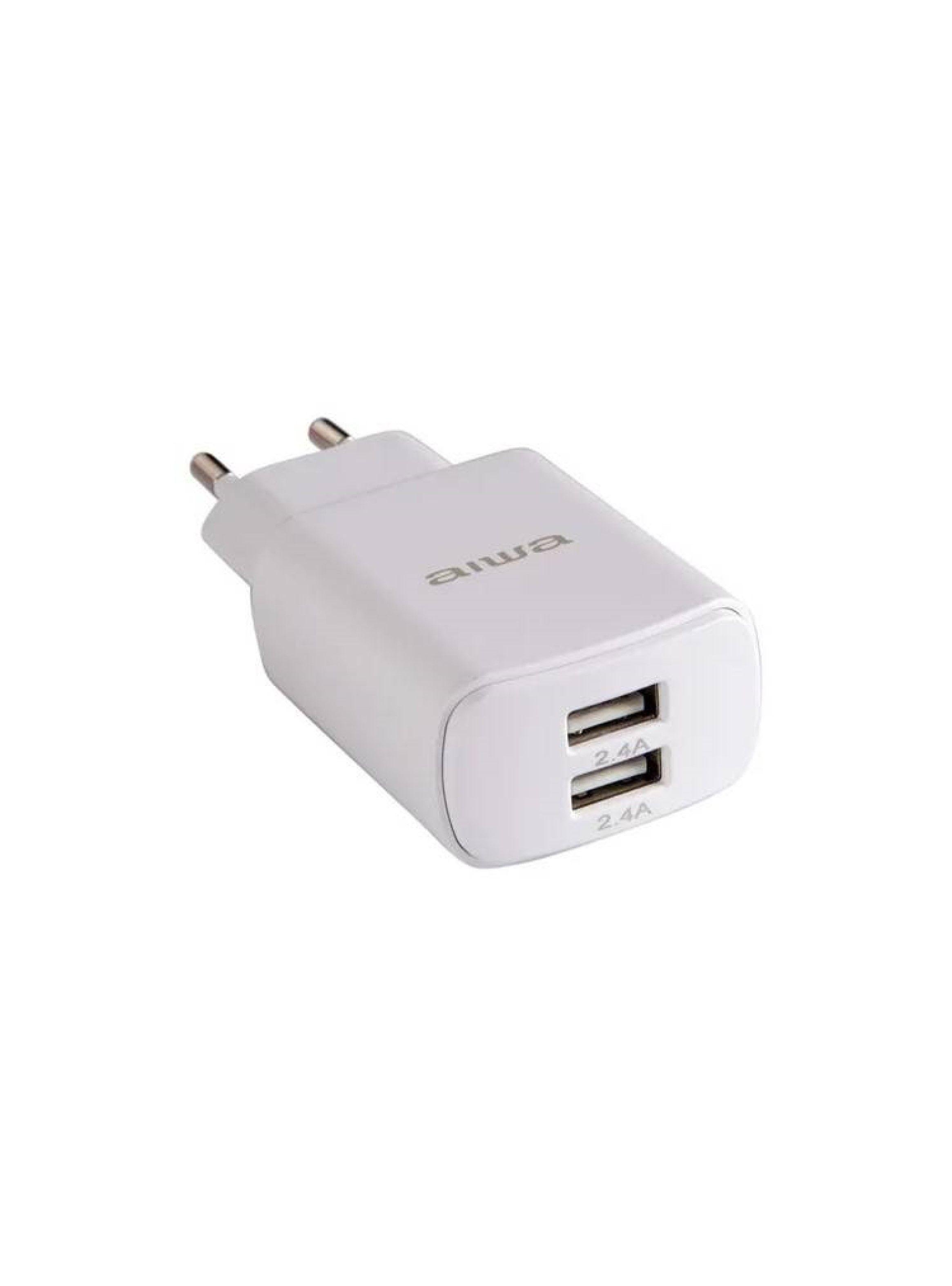 Cargador Rápido De Pared Doble Puerto Usb Aiwa -0