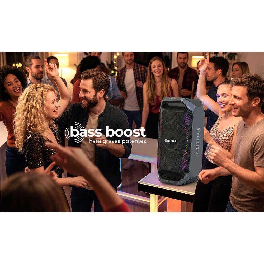 Parlante Portatil Bluetooth Aiwa 90w Con Radio Fm Aw a521-3