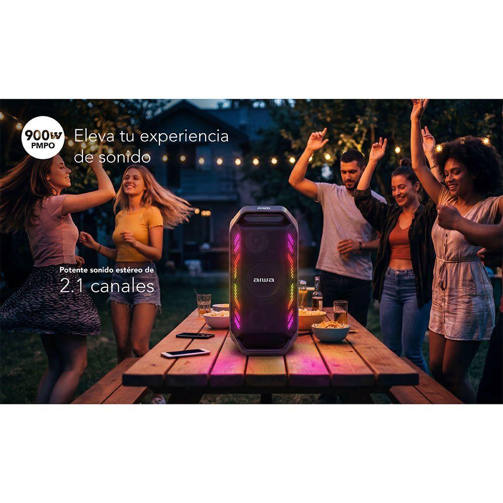Parlante Portatil Bluetooth Aiwa 90w Con Radio Fm Aw a521-4