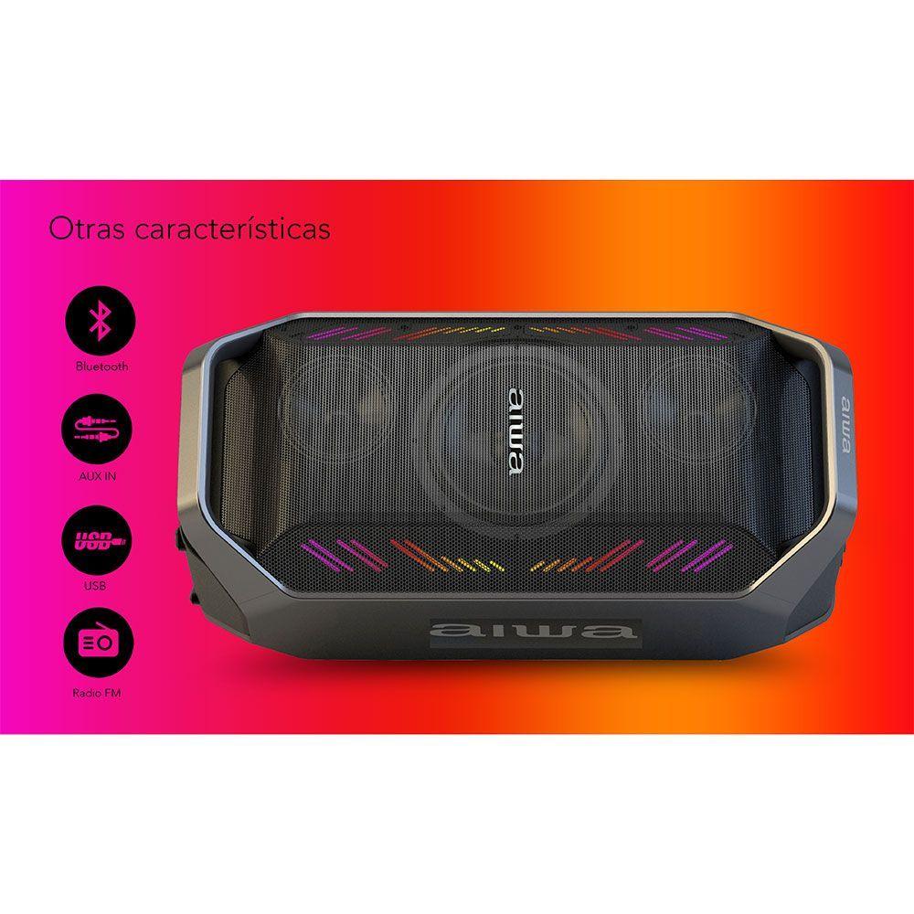 Parlante Portatil Bluetooth Aiwa 90w Con Radio Fm Aw a521-7