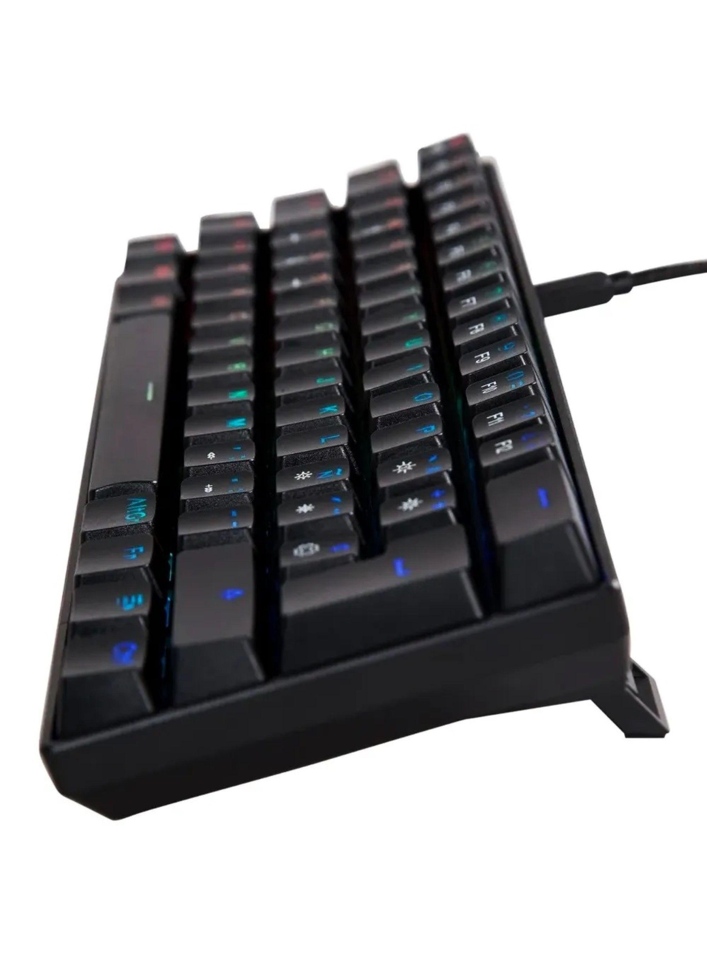 Teclado mecánico gamer gk100 luz led RGB aiwa -0
