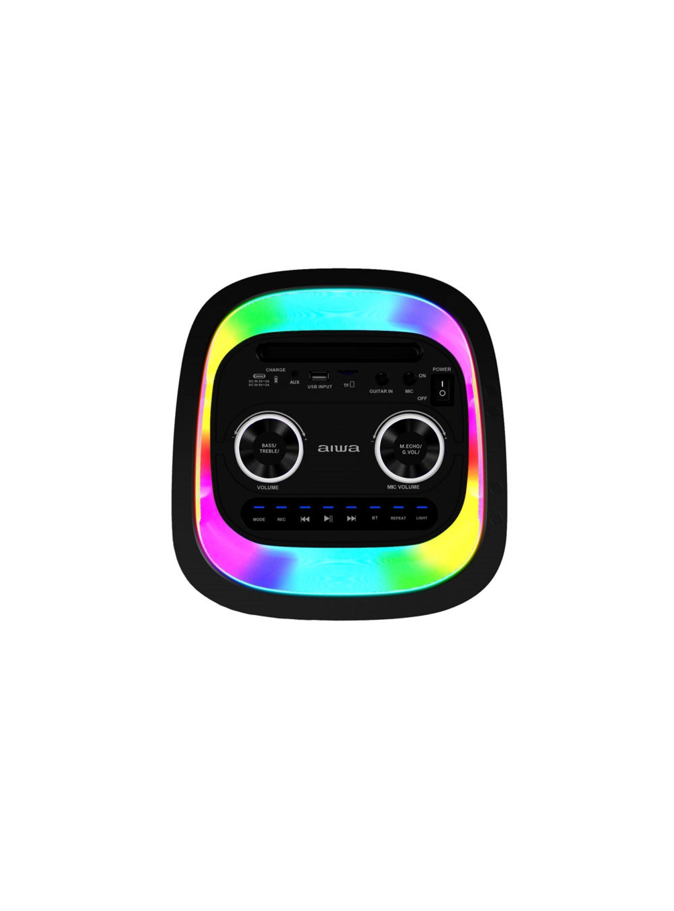 Parlante Bluetooth Portatil Aiwa Karaoke Tws Led Aw-poh4d-3