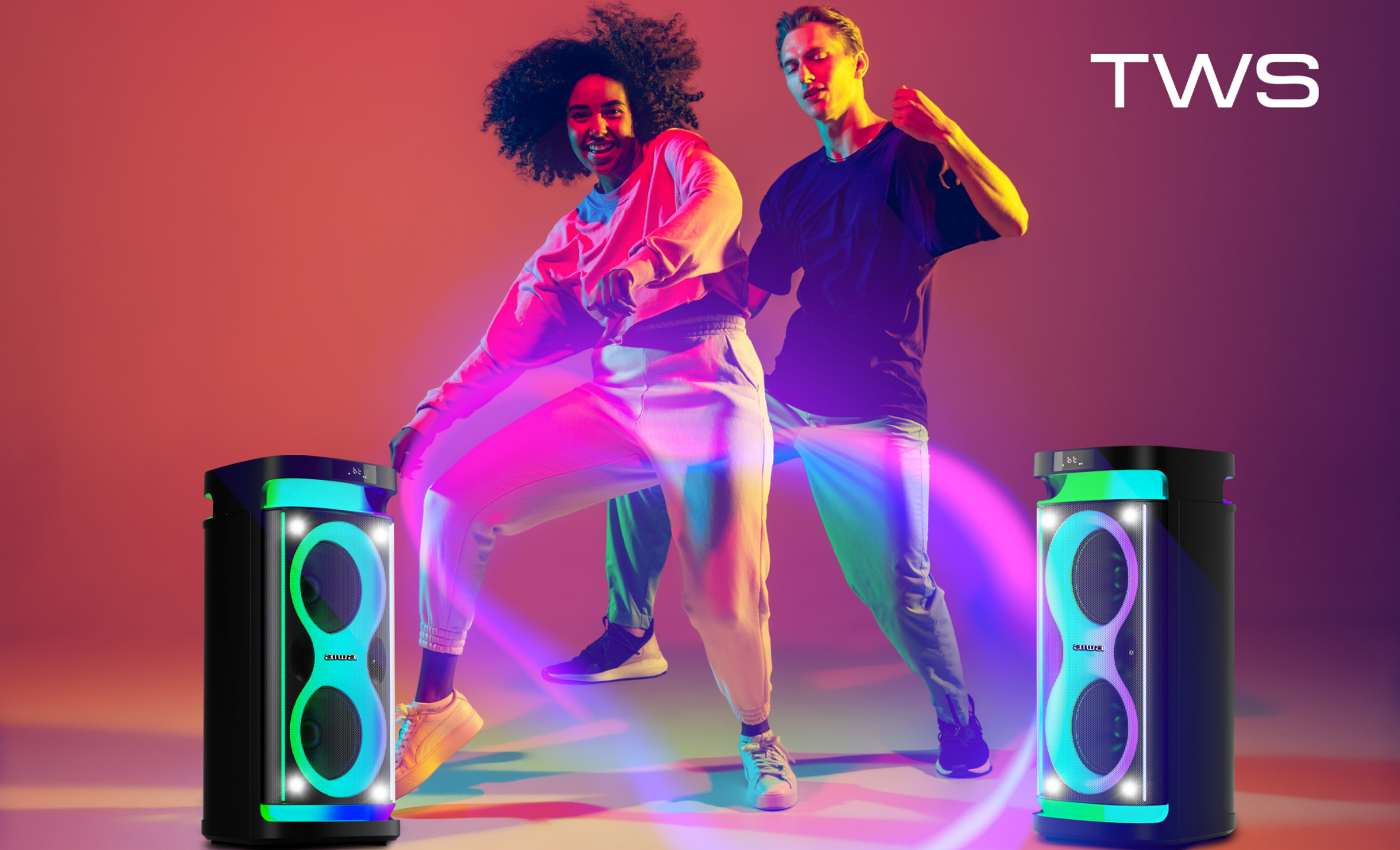 Parlante Bluetooth Portatil Aiwa Karaoke Tws Led Aw-poh4d-6