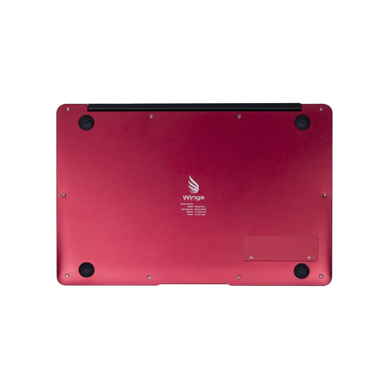 Notebook Wings roja Con Ssd 256gb Ram 8gb de 14"-3