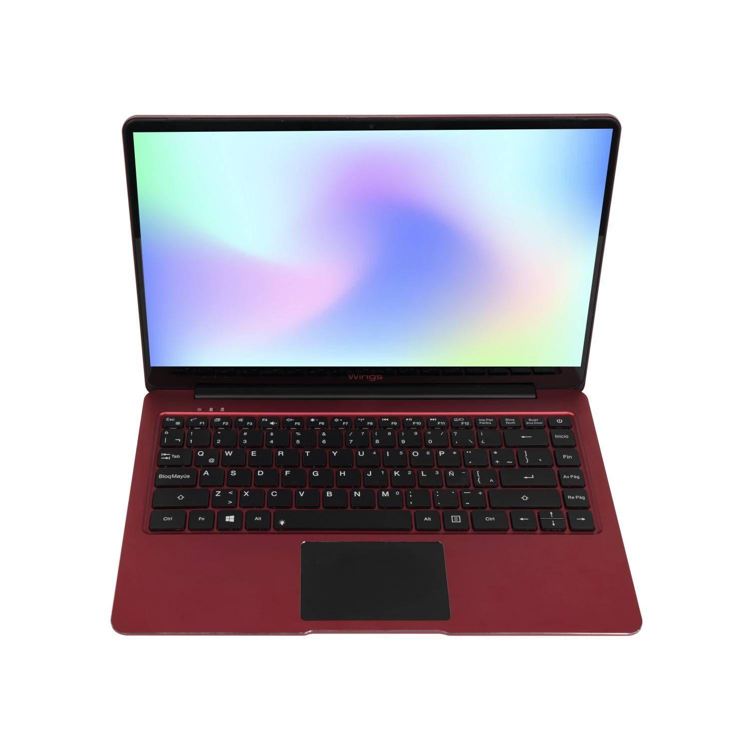 Notebook Wings roja Con Ssd 256gb Ram 8gb de 14"-0
