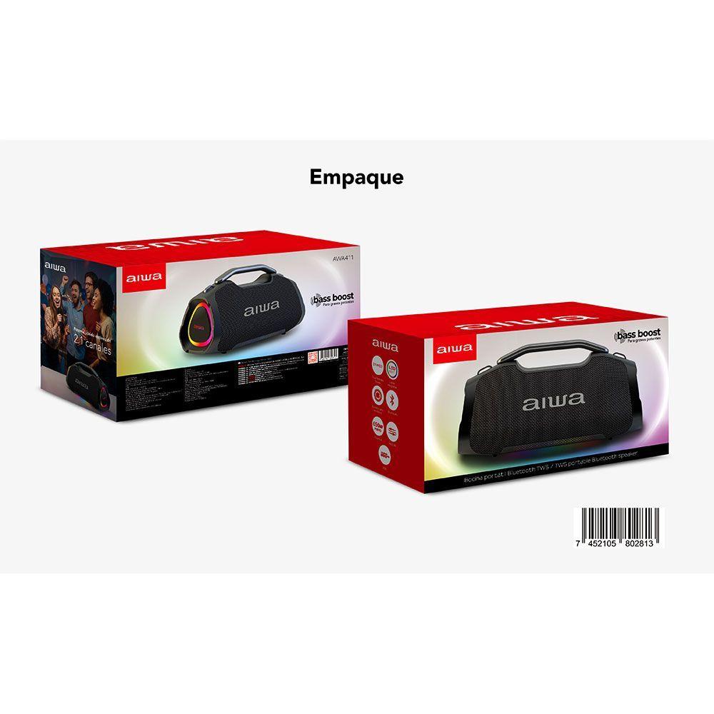 Parlante Portatil Bluetooth Aiwa 65w Funcion Tws Aw a411-8