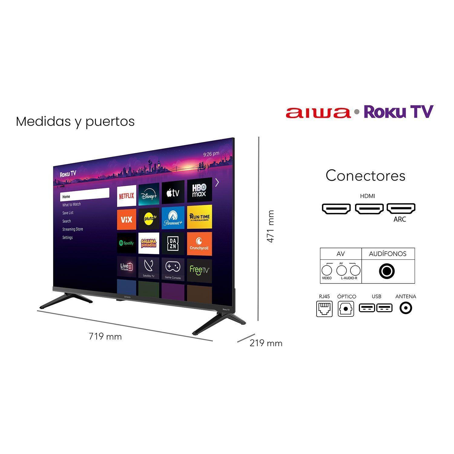 Smart Tv Aiwa 32 Hd Bluetooth Wifi Sistema Roku Tv-3