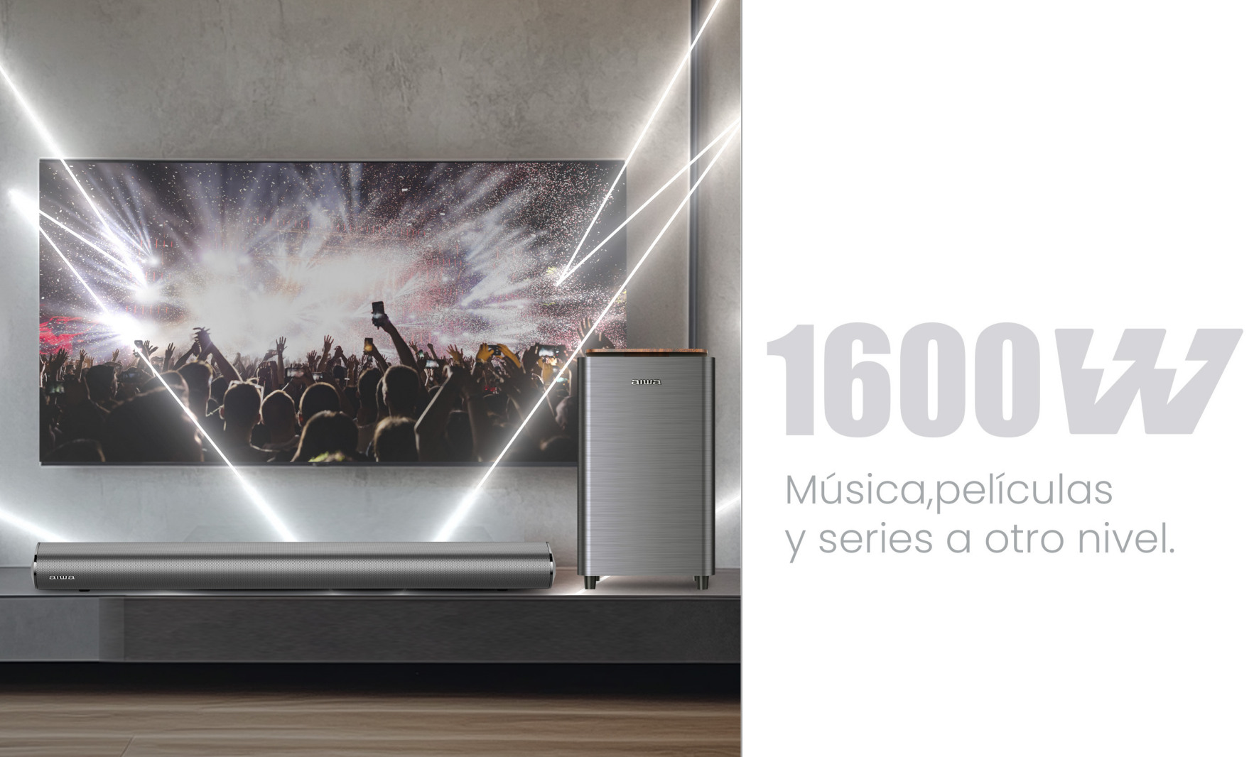 Home Theaters Soundbar Subwoofer Bluetooth Aiwa Aw-sbh23ww -2