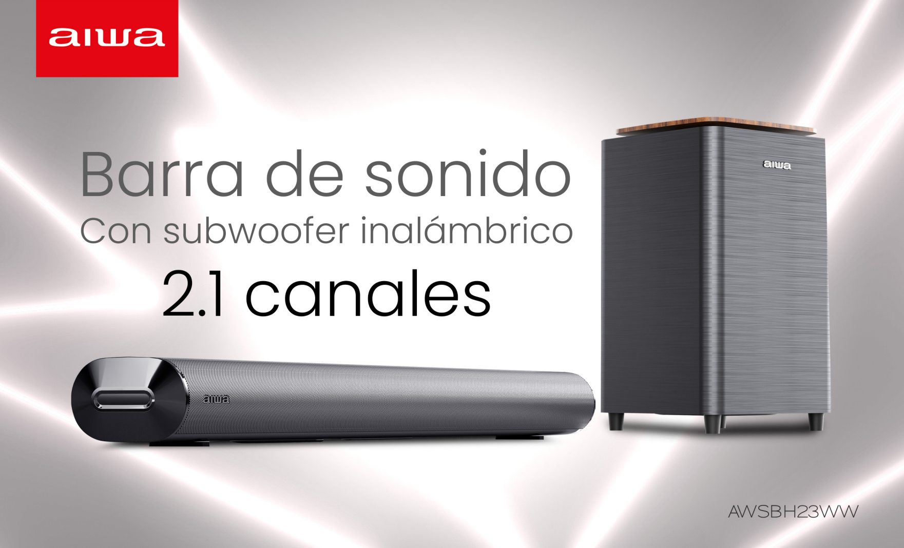 Home Theaters Soundbar Subwoofer Bluetooth Aiwa Aw-sbh23ww -5