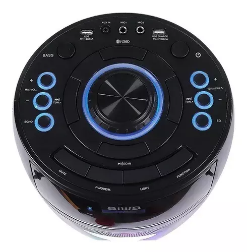 Parlante Portátil Karaoke Bt Usb Aiwa Aw-pok9-1