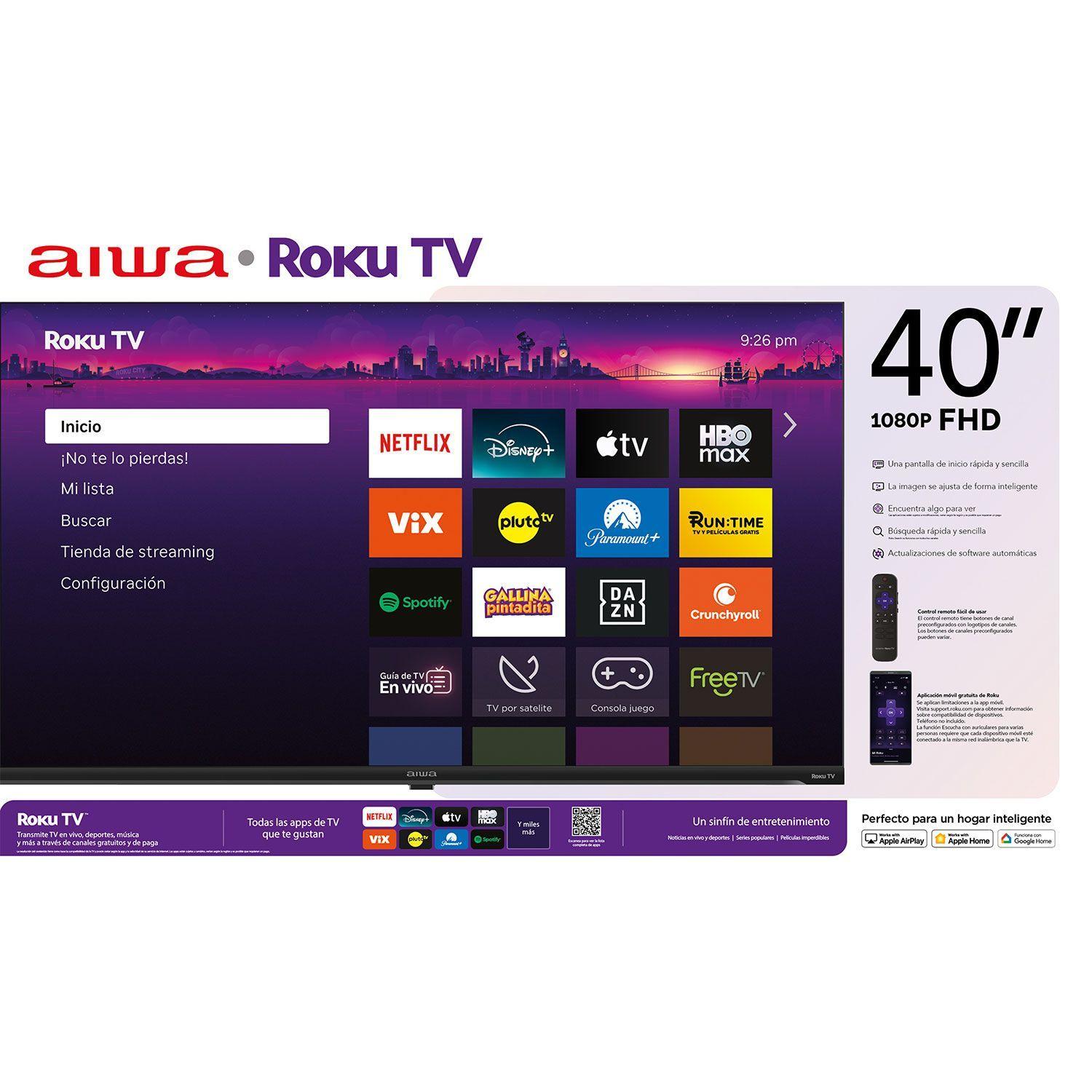 Smart Tv Aiwa 40 Fhd Bluetooth Wifi Sistema Roku Tv-1