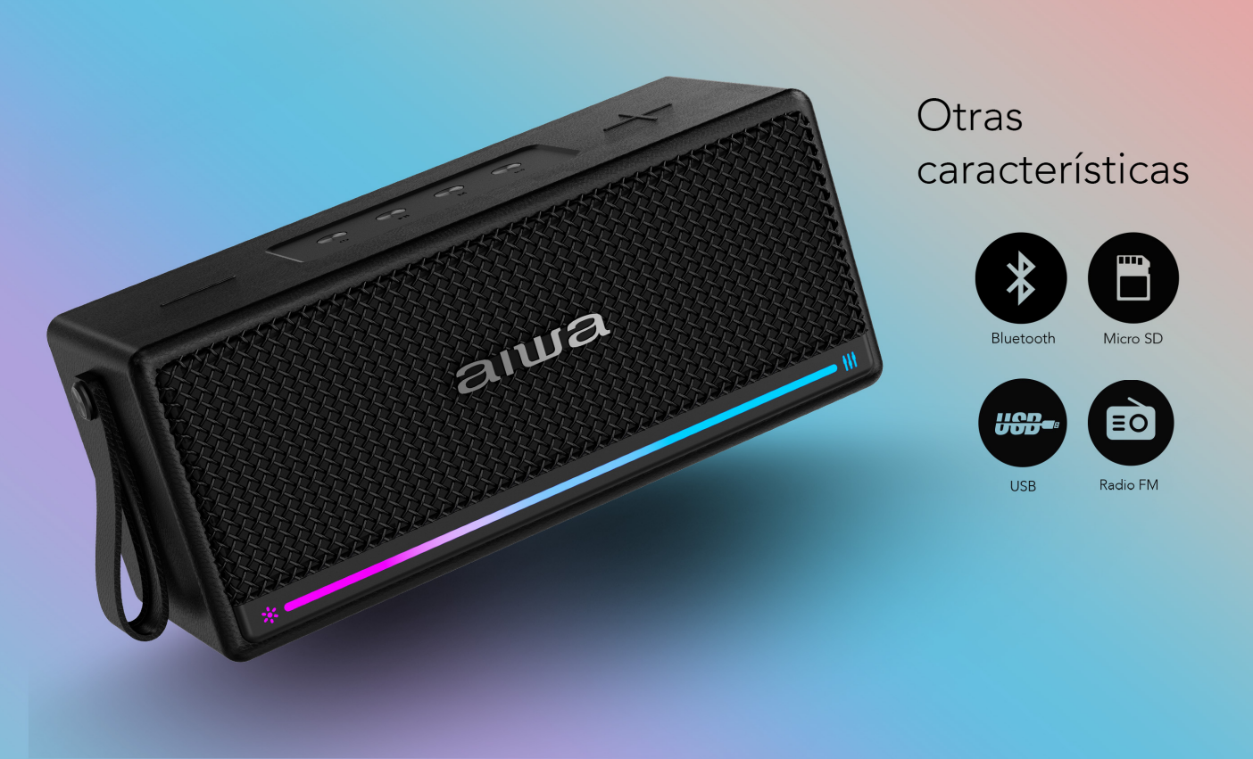 Parlante Bluetooth Vintage Portátil Con Función Tws 40w Awq6 -3