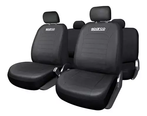 Fundas Cubreasiento Sparco Ecocuero Negro Universales - Sp-0