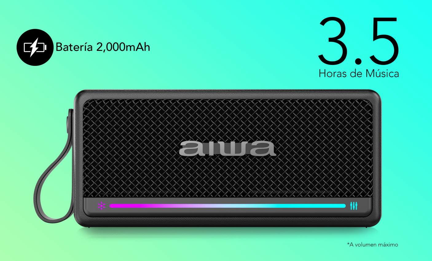 Parlante Bluetooth Portátil Función Tws 20w Radio Fm Awq5 -3