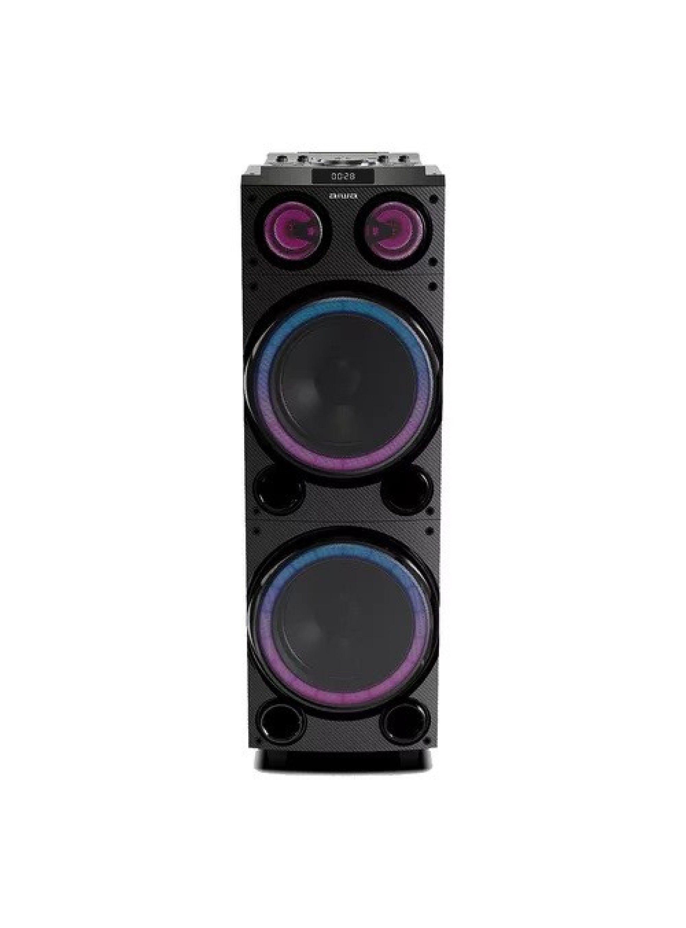 Parlante Karaoke Bluetooth Radio Fm Aiwa 50w X2 Aw-poc14-0