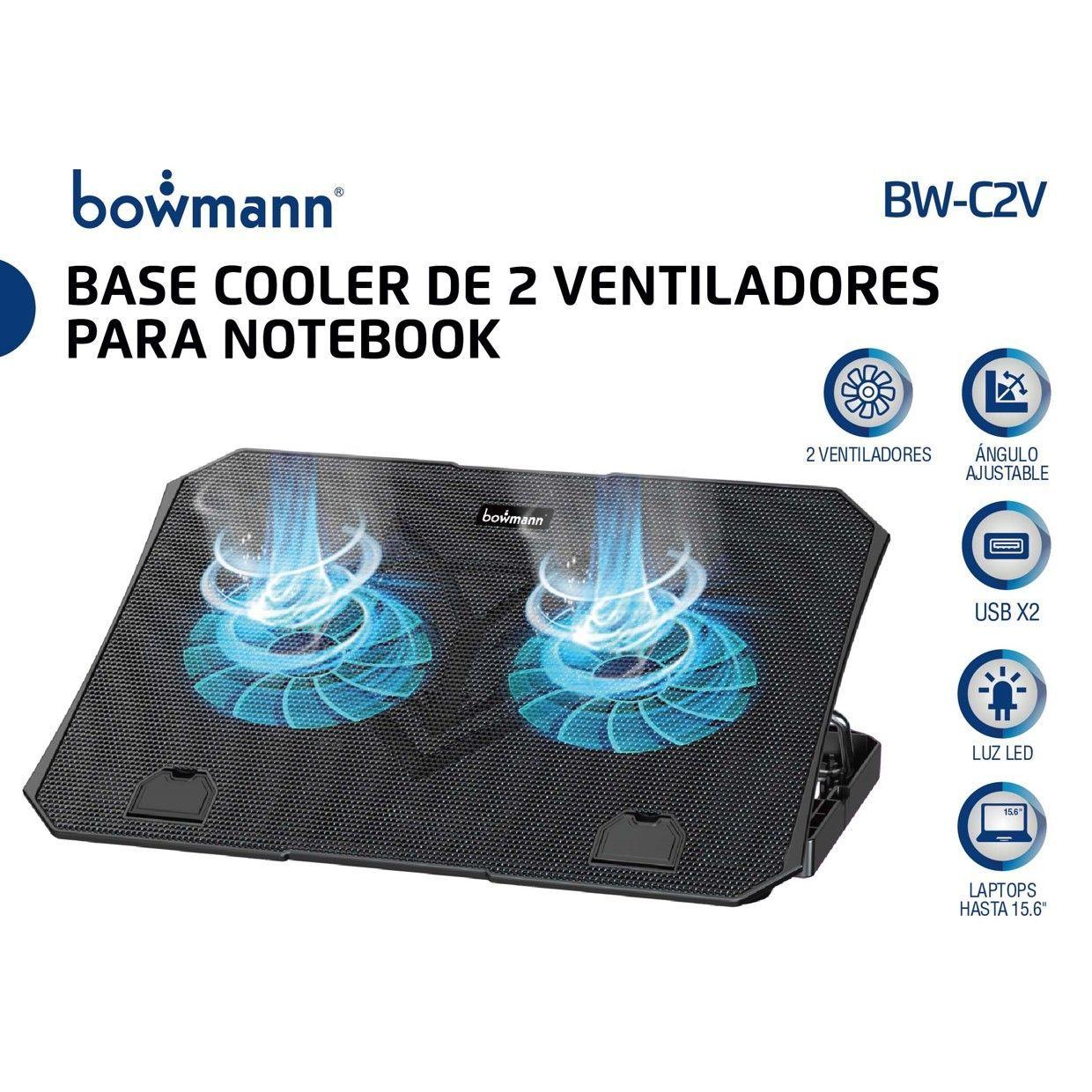 Base Cooler Notebook 2 Ventiladores Bowmann Bw-c2v-2