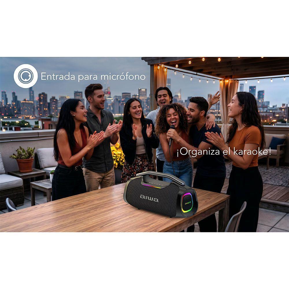 Parlante Portatil Bluetooth Aiwa 55w Funcion Tws Aw a408-5