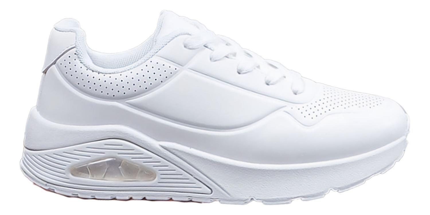 Zapatillas Blancas Urbanas Casual Suela Antideslizante 7621-0