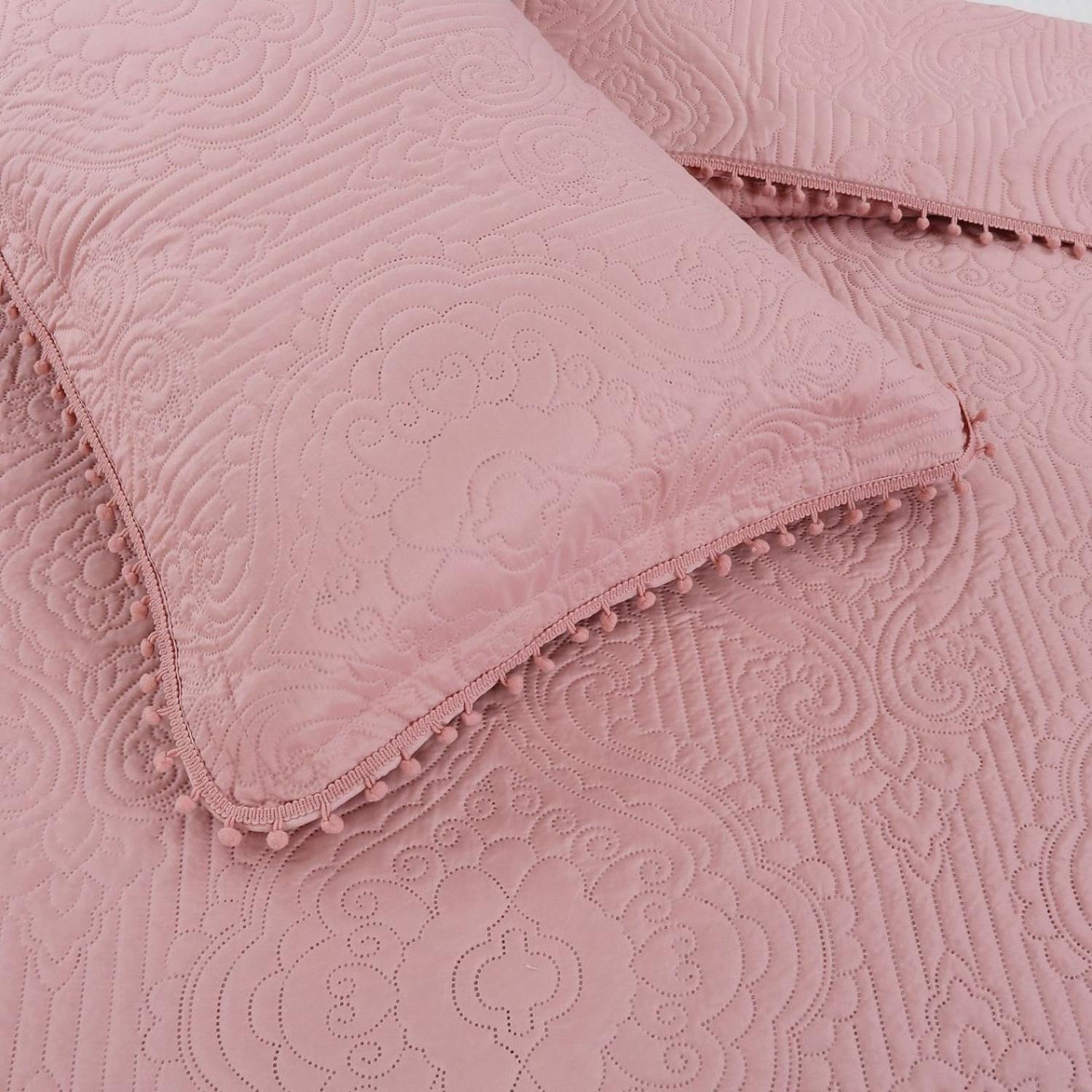 Cubrecama Quilt De Verano King 2.5 Plazas Pompones Variedad-2