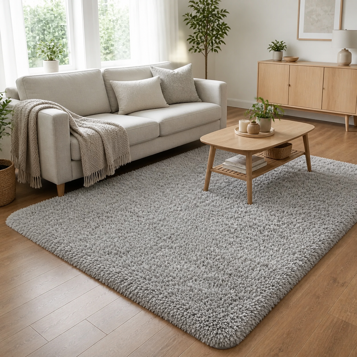 Alfombra Decorativa Shaggy 180x200 cm Modelo 026 Armonia-3