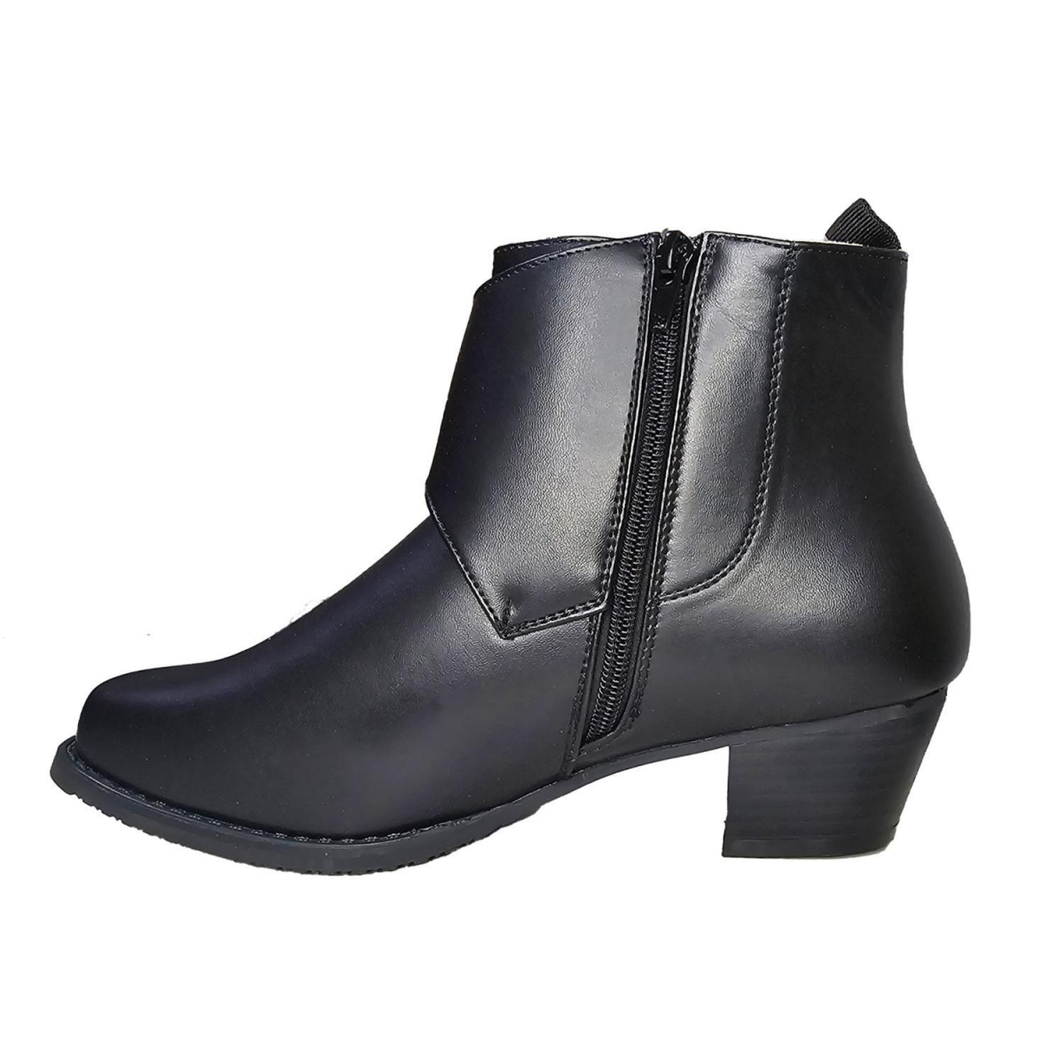 Botín de Huaso para Hombre 7599 Negro con Hebillas y Tacón Bajo-2