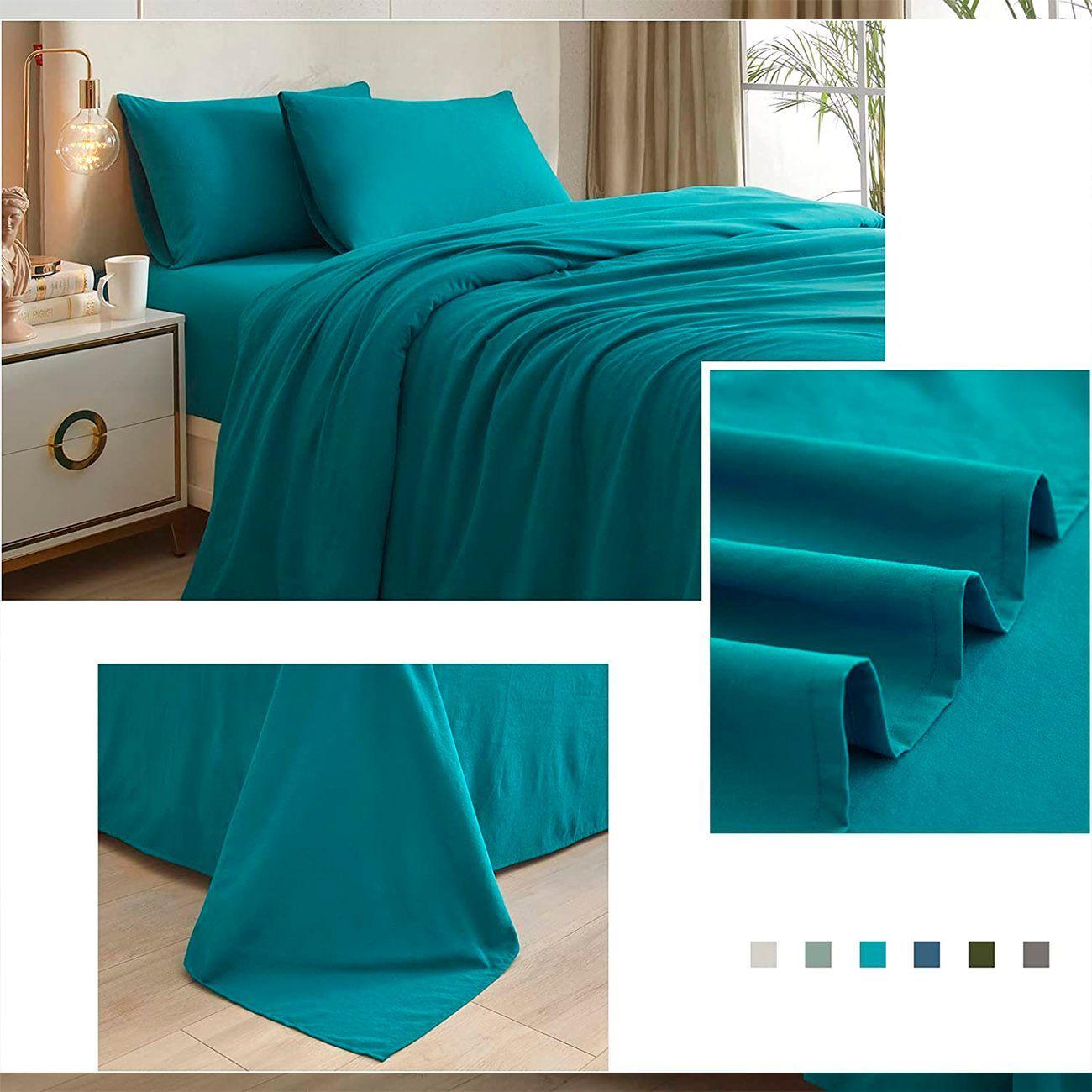 Juego de sabanas Turquesa 2.0 Plazas Excelente Calidad-0