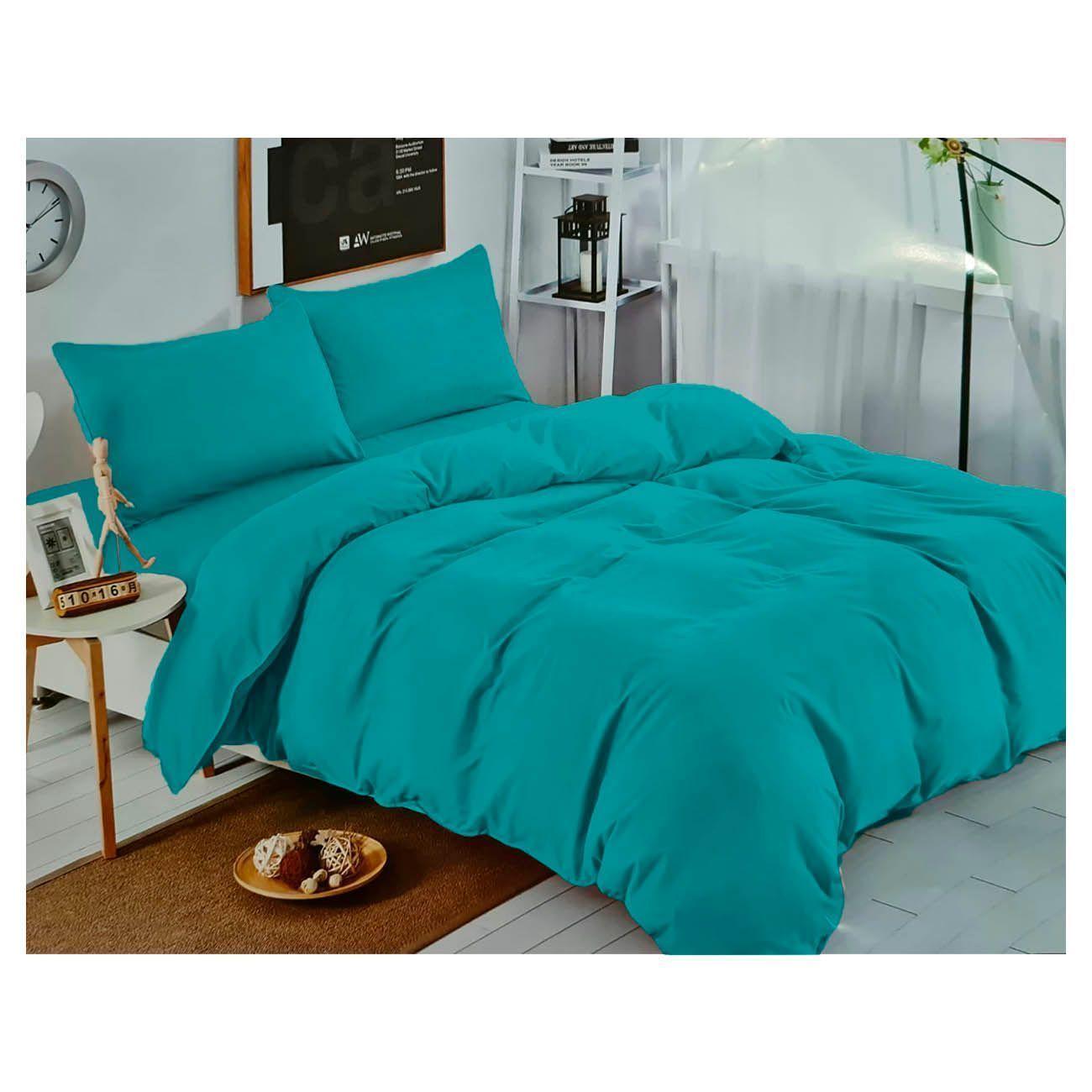 Juego de sabanas Turquesa 2.0 Plazas Excelente Calidad-1