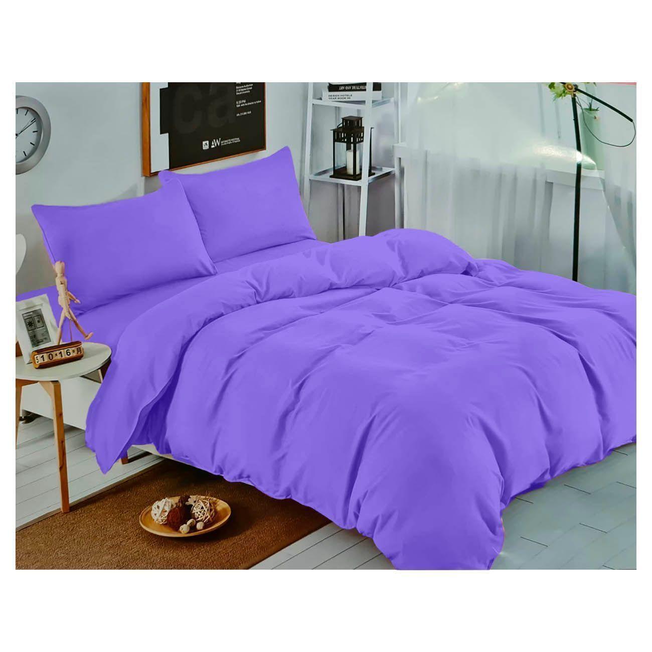 Juego de sabanas Lila 1.5 Plazas Excelente Calidad-1