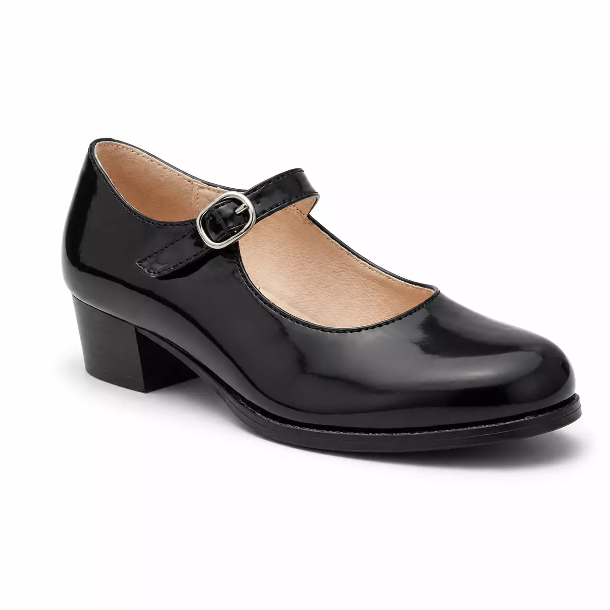 Zapatos Folclóricos Niña Charol Taco Modelo 7291-7